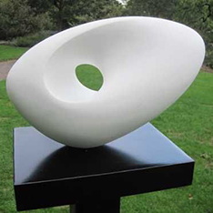 white sculpture stone modern abstract